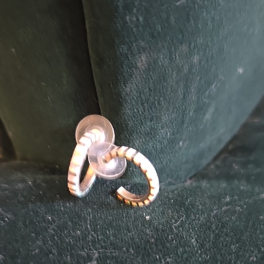 Elegant Silver and Opal Hoop Earrings